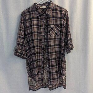 Altar'd State Oversized Medium High/Low Button Up